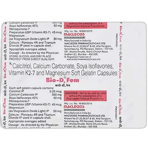 bio d3 fem capsule 10's